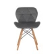Scaun bucatarie, stil scandinav, tapiterie catifea gri, cadru lemn - imagine 10