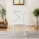 Scaun de bucatarie, stil clasic, inaltime 88 cm, latime 43 cm, alb - imagine 3
