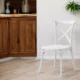 Scaun de bucatarie, stil clasic, inaltime 88 cm, latime 43 cm, alb - imagine 5