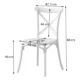 Scaun de bucatarie, stil clasic, inaltime 88 cm, latime 43 cm, alb - imagine 4