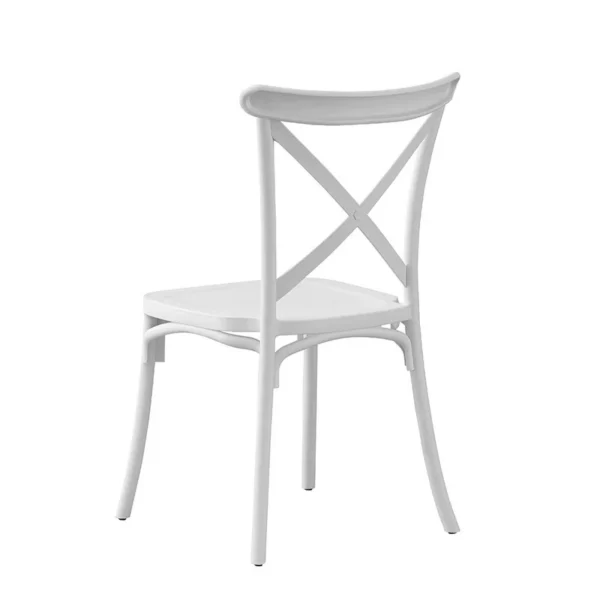 Scaun de bucatarie, stil clasic, inaltime 88 cm, latime 43 cm, alb - imagine 7