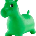 Calut gonflabil din cauciuc, jucarie pentru sarit, verde, 58x26x52 cm