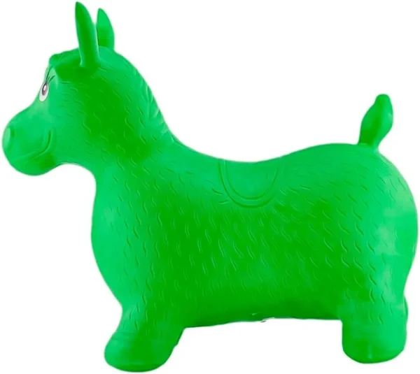 Calut gonflabil din cauciuc, jucarie pentru sarit, verde, 58x26x52 cm - imagine 2