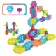 Set de constructie fulgi de zapada, 120 elemente diferite dimensiuni, multicolor - imagine 2