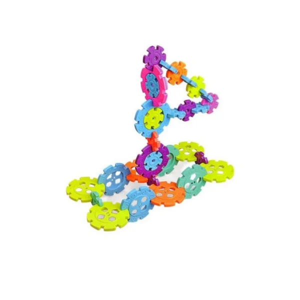 Set de constructie fulgi de zapada, 120 elemente diferite dimensiuni, multicolor - imagine 6