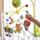 Carusel muzical pentru patut, rotativ, timer, 3 moduri muzicale, figurine albinute multicolor - imagine 3