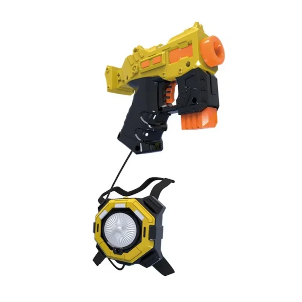 Set 2 arme de jucarie laser tag, efecte luminoase si sunete, baterii, 3 ani+ - imagine 4