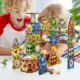 Set magnetic constructie 3d, circuit luminos interactiv steam, traseu bile, 105 piese, multicolor - imagine 2