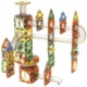 Set magnetic constructie 3d, circuit luminos interactiv steam, traseu bile, 105 piese, multicolor - imagine 9
