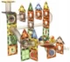 Set magnetic constructie 3d, circuit luminos interactiv steam, traseu bile, 105 piese, multicolor - imagine 4