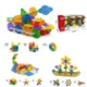 Set blocuri constructie, 218 piese diferite forme, jucarie steam, multicolor - imagine 4
