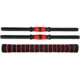 Set haltere si gantere, sarcina 2x10 kg, bara conectare, 12 discuri de diferite greutati, negru/rosu - imagine 7