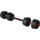 Set haltere si gantere, sarcina 2x10 kg, bara conectare, 12 discuri de diferite greutati, negru/rosu - imagine 10
