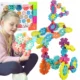 Set de constructie fulgi de zapada, 120 elemente diferite dimensiuni, multicolor - imagine 4