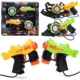Set 2 arme de jucarie laser tag, efecte luminoase si sunete, baterii, 3 ani+