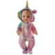 Papusa interactiva, 45 cm, ochi mobili, face pipi, plans cu lacrimi, accesorii incluse, hainute multicolore - imagine 9
