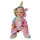 Papusa interactiva, 45 cm, ochi mobili, face pipi, plans cu lacrimi, accesorii incluse, hainute multicolore - imagine 7