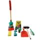 Set de curatenie pentru copii, 8 piese, aspirator, perii, racleta, lopatica, multicolor - imagine 4