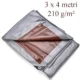 Prelata ranforsata impermeabila 3x4 m, 210g/mp, protectie uv+ si inghet, ochiuri otel 12 mm, pe - imagine 9