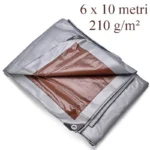 Prelata impermeabila 6x10 m 210g/mp, polietilena ranforsata, protectie uv+ si inghet
