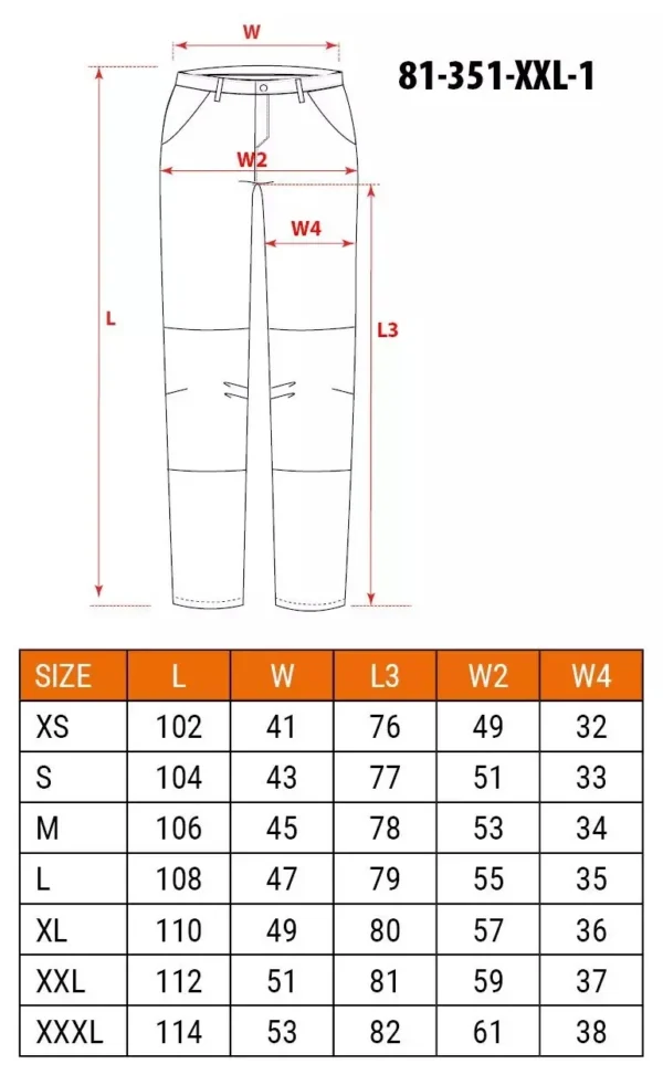 Pantaloni de lucru, bumbac, poliester, intariri genunchi, model Mix&Match, negru, marimea XXL/56 - imagine 13