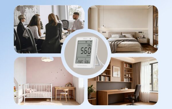 Sonoff AirGuard CO2 SAWF-08P WiFi LCD Aparat de masurare a calitatii aerului - imagine 13