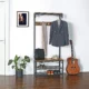 Cuier cu 2 rafturi pentru incaltaminte, Vasagle, banca, pal si metal, negru, 80x30x178.5 cm - imagine 3