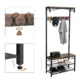 Cuier cu 2 rafturi pentru incaltaminte, Vasagle, banca, pal si metal, negru, 80x30x178.5 cm - imagine 6