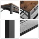 Cuier cu 2 rafturi pentru incaltaminte, Vasagle, banca, pal si metal, negru, 80x30x178.5 cm - imagine 2