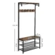 Cuier cu 2 rafturi pentru incaltaminte, Vasagle, banca, pal si metal, negru, 80x30x178.5 cm - imagine 10