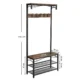 Cuier cu 2 rafturi pentru incaltaminte, Vasagle, banca, pal si metal, negru, 80x30x178.5 cm - imagine 7