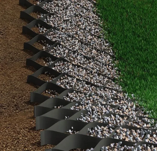 Geogrila celulara, 3.5 x 6.63 m, structura tip fagure, protectie antieroziune, inaltime 2,5 cm grosime 1 mm - imagine 3