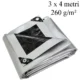 Prelata ranforsata 3x4 m, polietilena 260g/mp, inele metalice 12 mm, uv+ si inghet - imagine 7