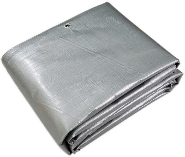 Prelata 4x4 m 260g/mp, inele metalice 12 mm, impermeabila, protectie uv+ si inghet, margini intarite - imagine 4