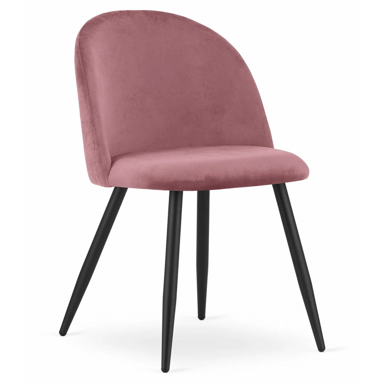 Scaun bucatarie/living, Artool, Bello, catifea, metal, roz, 46×42.5×76.5 cm