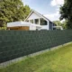 Banda opacizare gard, 19 cm x 35 metri, 450 g/mp, 20 clipsuri montaj, pvc verde - imagine 2
