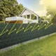Banda opacizare gard, 19 cm x 35 metri, 450 g/mp, 20 clipsuri montaj, pvc verde - imagine 5