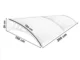 Copertina fixa policarbonata, protectie uv, 100 x 200 cm, maro - imagine 5