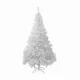 Brad alb artificial iluminat, 195 cm, 360 led-uri alb cald, 936 ramuri dense, suport metalic - imagine 3