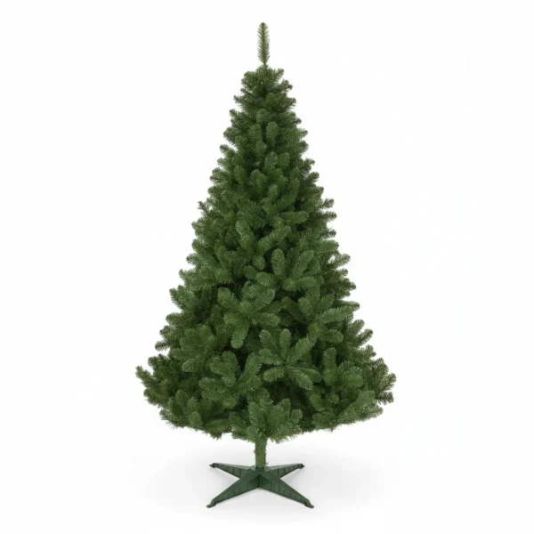 Brad artificial 220 cm cu 14 niveluri – diametru 138 cm, 89 ramuri robuste – model premium natural - imagine 9