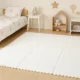 Covor puzzle pufos, 61.5x61.5x1.7 cm, spuma eva, set 2 piese culoare alb - imagine 12