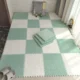 Covor puzzle pufos, 61.5x61.5x1.7 cm, spuma eva, set 2 piese culoare mint green - imagine 17