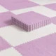 Covor puzzle pufos, 61.5x61.5x1.7 cm, spuma eva, set 2 piese culoare light purple - imagine 2