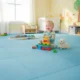 Covor puzzle pufos, 61.5x61.5x1.7 cm, spuma eva, set 2 piese culoare dark blue - imagine 3