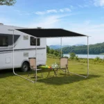 Pavilion pentru gradina/terasa, cu roti, cadru metalic, pliabil, negru, 3.02x3.02x2.5 m