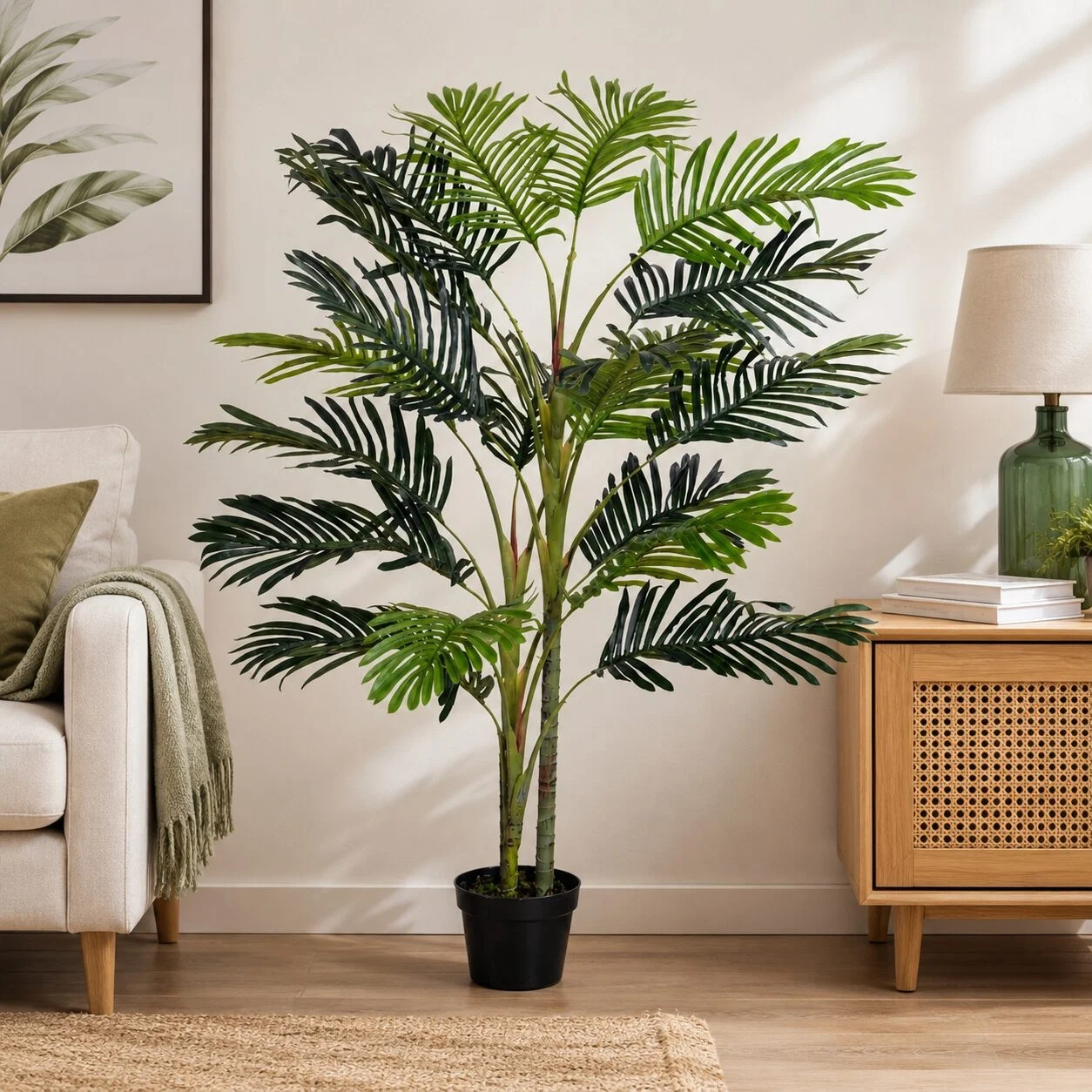 Planta artificiala, palmier cu ghiveci, verde, 150 cm Planta artificiala, palmier cu ghiveci, verde, 150 cm - imagine 1
