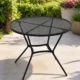 Masa gradina/terasa/balcon pentru exterior, rotunda, metalica, negru, 91x71.5 cm