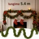 Ghirlanda groasa decorativa din brad artificial, molid scandinav, lungime 5.4 m, verde natural, aspect bogat - imagine 11
