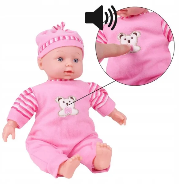 Papusa bebelus interactiva, sunete realiste, inaltime 34 cm, imbracaminte detasabila - imagine 2