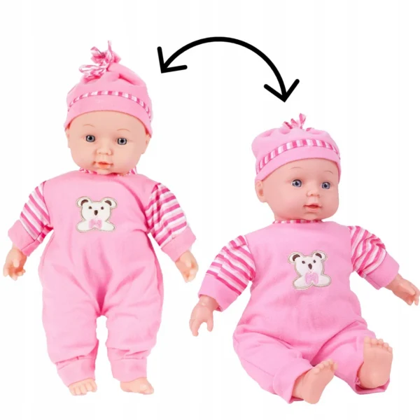 Papusa bebelus interactiva, sunete realiste, inaltime 34 cm, imbracaminte detasabila - imagine 7